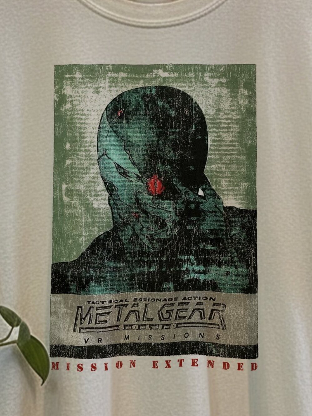 90s Metal Gear Solid Washed White Tee - Picture 2 of 5
